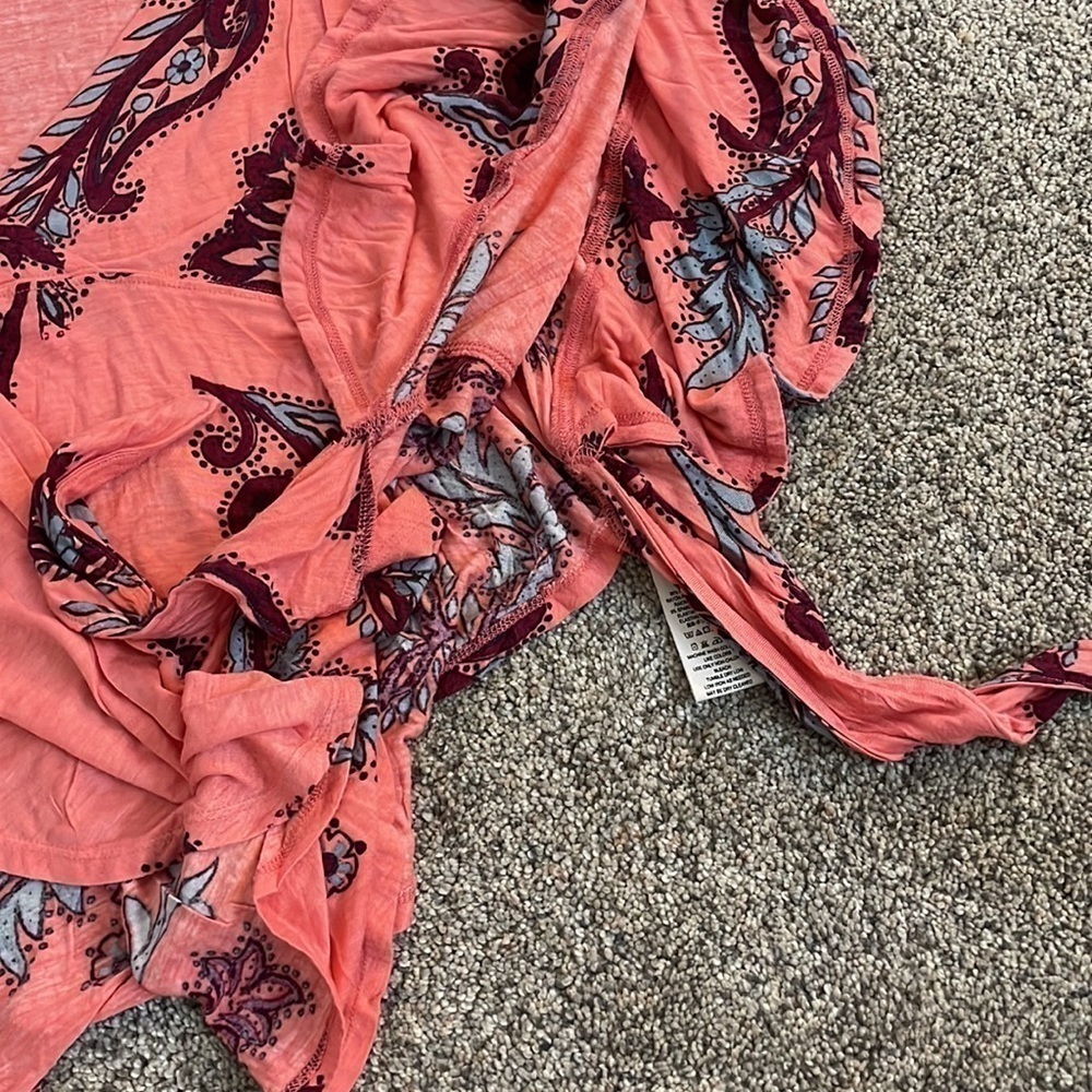 Free people Maui Waui paisley tie top XS pink - Picture 3 of 5